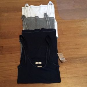 HCO tanks - white, gray, and navy blue